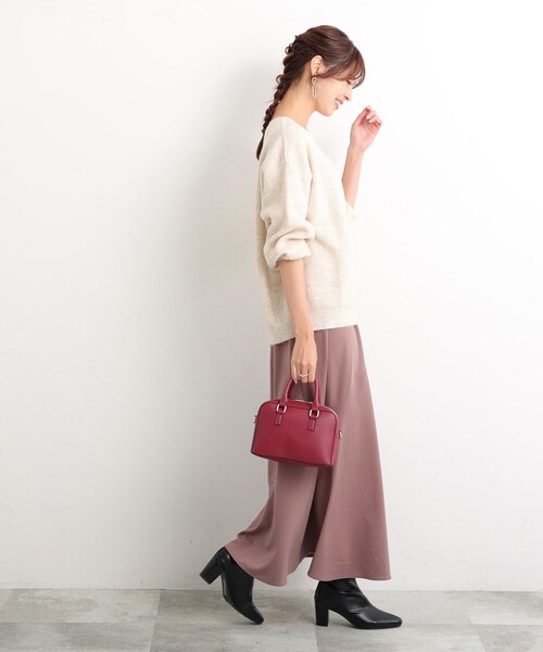 DRESKIP(ドレスキップ)の「◆ふわふわ素材が女性らしい!ラウンドネック ニット(ニット/セーター・レディース・ピンク系/ネイビー/パープル/レモンイエロー/グレー/ライトベージュ・02/03/04)」の17枚目の写真