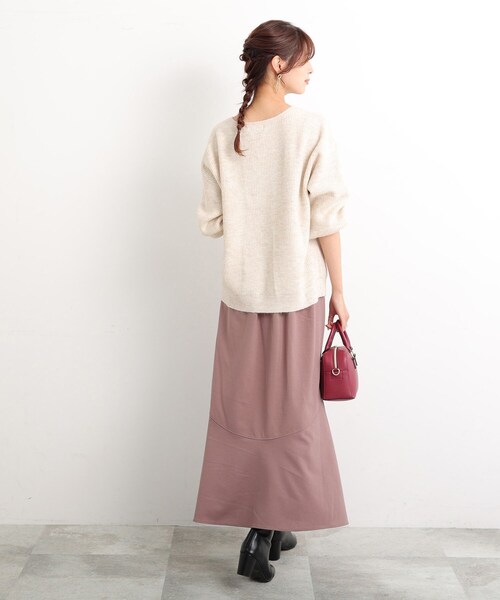 DRESKIP(ドレスキップ)の「◆ふわふわ素材が女性らしい!ラウンドネック ニット(ニット/セーター・レディース・ピンク系/ネイビー/パープル/レモンイエロー/グレー/ライトベージュ・02/03/04)」の18枚目の写真