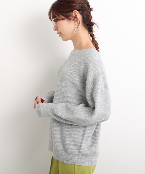 DRESKIP(ドレスキップ)の「◆ふわふわ素材が女性らしい!ラウンドネック ニット(ニット/セーター・レディース・ピンク系/ネイビー/パープル/レモンイエロー/グレー/ライトベージュ・02/03/04)」の21枚目の写真