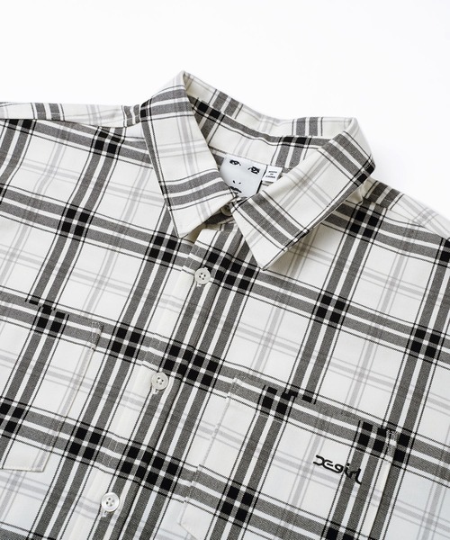 X-girl（エックスガール）の「PLAID SHIRT（シャツ/ブラウス・レディース・ホワイト/グリーン/イエロー・S/M）」の9枚目の写真