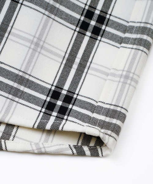 X-girl（エックスガール）の「PLAID SHIRT（シャツ/ブラウス・レディース・ホワイト/グリーン/イエロー・S/M）」の13枚目の写真