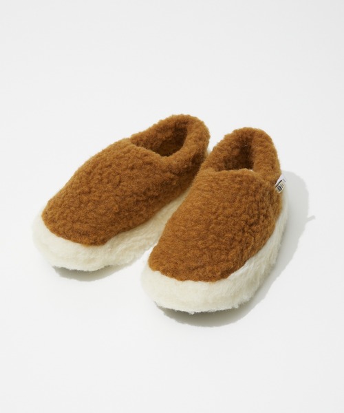 COLD BREAKER(コールドブレーカー)の「Coldbreaker SIBERIAN SLIPPERS コールドブレイカー シベリアン ウールパイル ルームシューズ スリッパ(サンダル・レディース・グレー/ベージュ/ブラウン/ブラウン系/カーキオリーブ・37/39/41/43)」の4枚目の写真