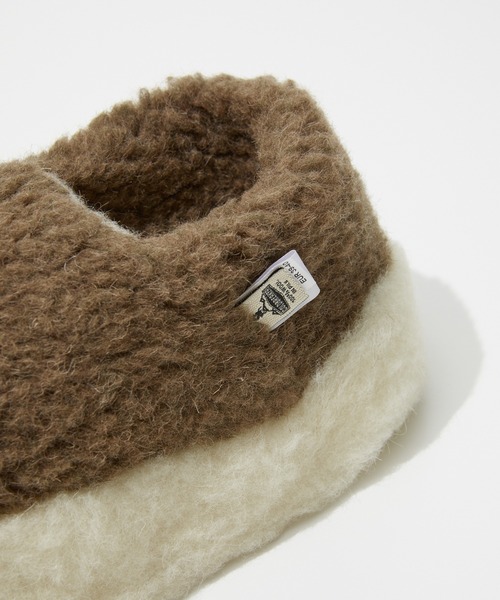 COLD BREAKER(コールドブレーカー)の「Coldbreaker SIBERIAN SLIPPERS コールドブレイカー シベリアン ウールパイル ルームシューズ スリッパ(サンダル・レディース・グレー/ベージュ/ブラウン/ブラウン系/カーキオリーブ・37/39/41/43)」の12枚目の写真