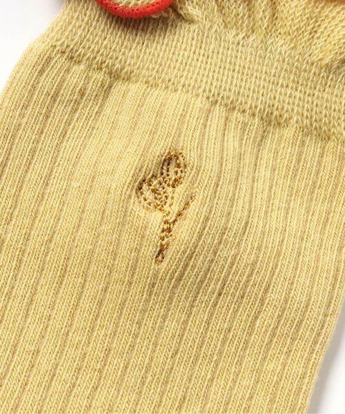 BREEZE（ブリーズ）の「お花刺繍ワンポイントソックス（ソックス/靴下・キッズ・イエロー/グリーン/ピンク・18/15 /21）」の9枚目の写真