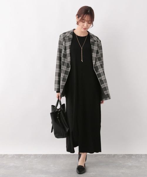 GLOBAL WORK(グローバルワーク)の「ニットSETUPワンピース/MATINEE LINE/124287(ワンピース・レディース・チャコールグレー/ブラック/ブラウン系その他6・FREE)」の5枚目の写真