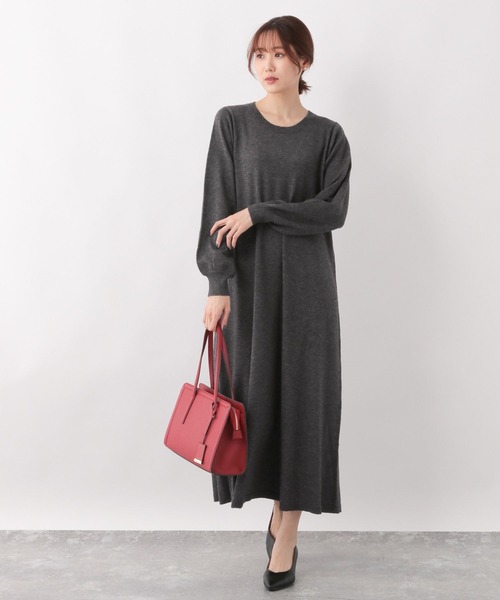 GLOBAL WORK(グローバルワーク)の「ニットSETUPワンピース/MATINEE LINE/124287(ワンピース・レディース・チャコールグレー/ブラック/ブラウン系その他6・FREE)」の11枚目の写真