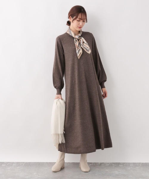 GLOBAL WORK(グローバルワーク)の「ニットSETUPワンピース/MATINEE LINE/124287(ワンピース・レディース・チャコールグレー/ブラック/ブラウン系その他6・FREE)」の20枚目の写真