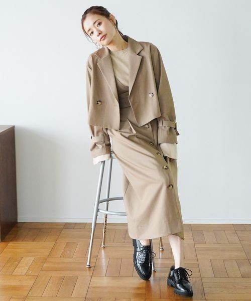 mysty woman（ミスティウーマン）の「ハイウエストフレアジャンスカ 182887（ジャンパースカート・レディース・ブラック系その他/ブラウン系その他/モカ・FREE）」の4枚目の写真