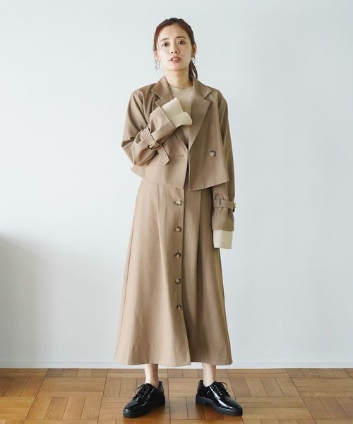 mysty woman（ミスティウーマン）の「ハイウエストフレアジャンスカ 182887（ジャンパースカート・レディース・ブラック系その他/ブラウン系その他/モカ・FREE）」の6枚目の写真