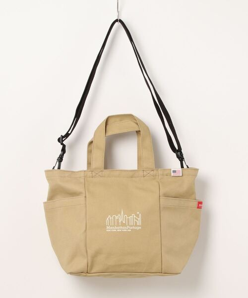 Manhattan Portage（マンハッタンポーテージ）の「Whitestone Tote Bag Canvas 2022（トートバッグ・メンズ・ベージュ/ブラウン/キャメル・SMALL）」の16枚目の写真