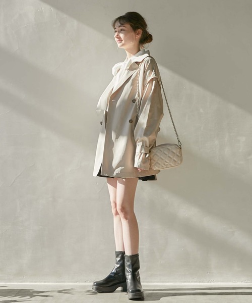 archives（アルシーヴ）の「２ＷＡＹトレンチコート（トレンチコート・レディース・アイボリー/ダークブルー/ベージュ・MEDIUM）」の22枚目の写真