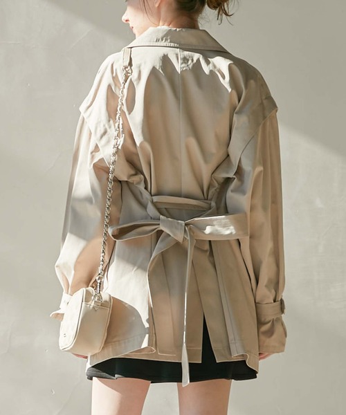 archives（アルシーヴ）の「２ＷＡＹトレンチコート（トレンチコート・レディース・アイボリー/ダークブルー/ベージュ・MEDIUM）」の5枚目の写真