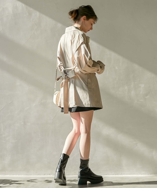 archives（アルシーヴ）の「２ＷＡＹトレンチコート（トレンチコート・レディース・アイボリー/ダークブルー/ベージュ・MEDIUM）」の11枚目の写真