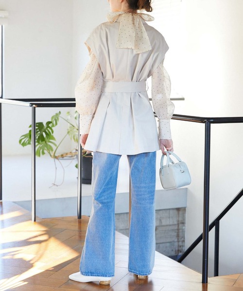 archives（アルシーヴ）の「２ＷＡＹトレンチコート（トレンチコート・レディース・アイボリー/ダークブルー/ベージュ・MEDIUM）」の6枚目の写真