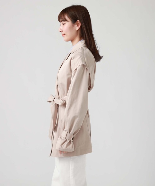 archives（アルシーヴ）の「２ＷＡＹトレンチコート（トレンチコート・レディース・アイボリー/ダークブルー/ベージュ・MEDIUM）」の10枚目の写真