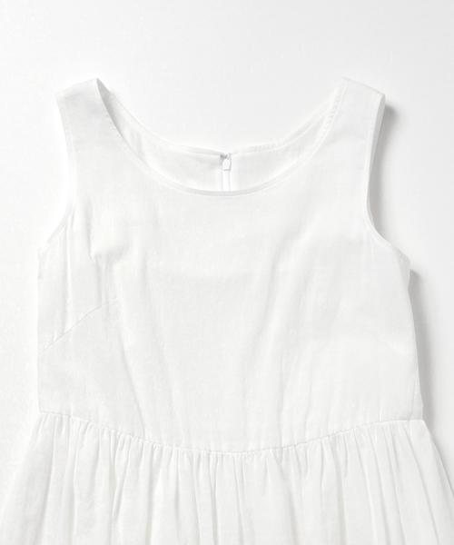 BEAMS LIGHTS Women's（ビームスライツ ウィメンズ）の「ΠBEAMS LIGHTS / ボイルノースリーブ マキシワンピース（ワンピース・レディース・オフホワイト/ネイビー/オレンジ・36/38）」の18枚目の写真