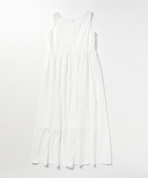 BEAMS LIGHTS Women's（ビームスライツ ウィメンズ）の「ΠBEAMS LIGHTS / ボイルノースリーブ マキシワンピース（ワンピース・レディース・オフホワイト/ネイビー/オレンジ・36/38）」の8枚目の写真