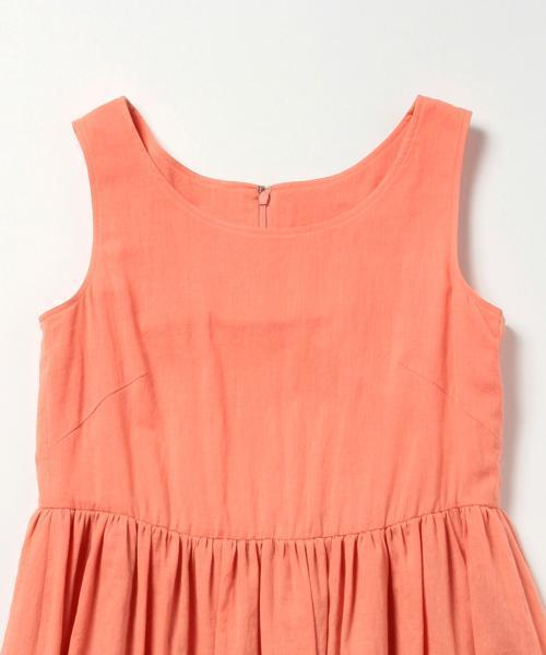 BEAMS LIGHTS Women's（ビームスライツ ウィメンズ）の「ΠBEAMS LIGHTS / ボイルノースリーブ マキシワンピース（ワンピース・レディース・オフホワイト/ネイビー/オレンジ・36/38）」の9枚目の写真