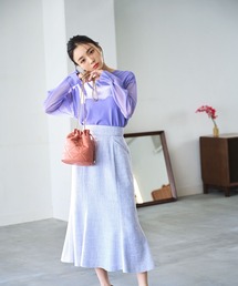 NATURAL BEAUTY BASIC | スプリングカラーツィードマーメイドスカート(スカート)