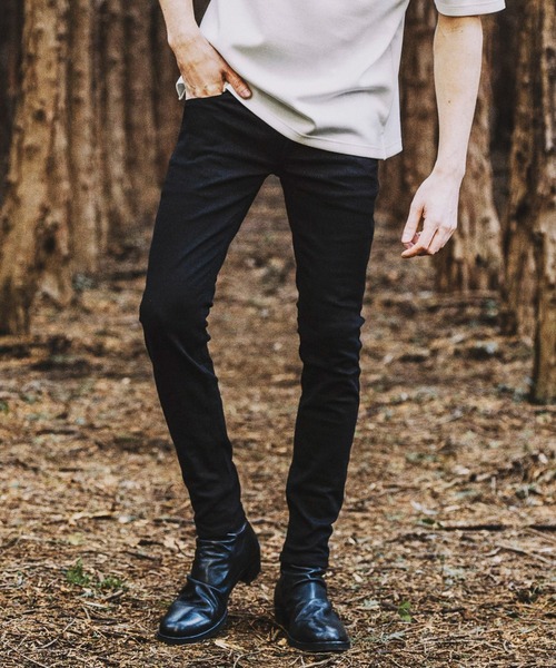 NO ID.（ノーアイディ）の「【NO ID.】Cotton Stretch Denim Skinny Pants / コットン ストレッチ デニム スキニー パンツ（デニムパンツ・メンズ・ブラック・1/2/3）」の3枚目の写真