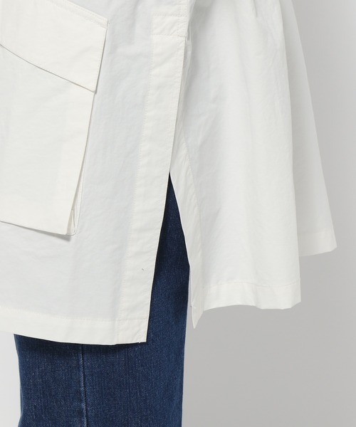 mysty woman（ミスティウーマン）の「【様々な着こなしが楽しめる！】サイドスリットミリタリージャケット 193391（ミリタリージャケット・レディース・オフホワイト/カーキ・FREE）」の21枚目の写真