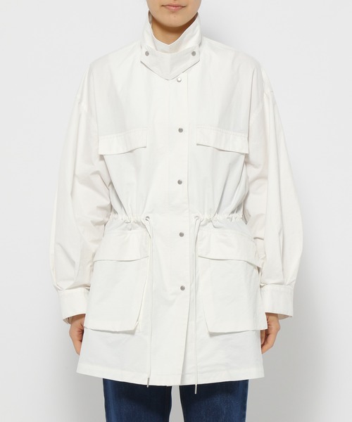 mysty woman（ミスティウーマン）の「【様々な着こなしが楽しめる！】サイドスリットミリタリージャケット 193391（ミリタリージャケット・レディース・オフホワイト/カーキ・FREE）」の15枚目の写真