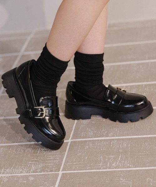 GLOBAL WORK（グローバルワーク）の「モテシャレ厚底ローファー/AND YUA ANY/179977（ローファー・キッズ・ブラック・120cm/130cm/110cm）」の12枚目の写真