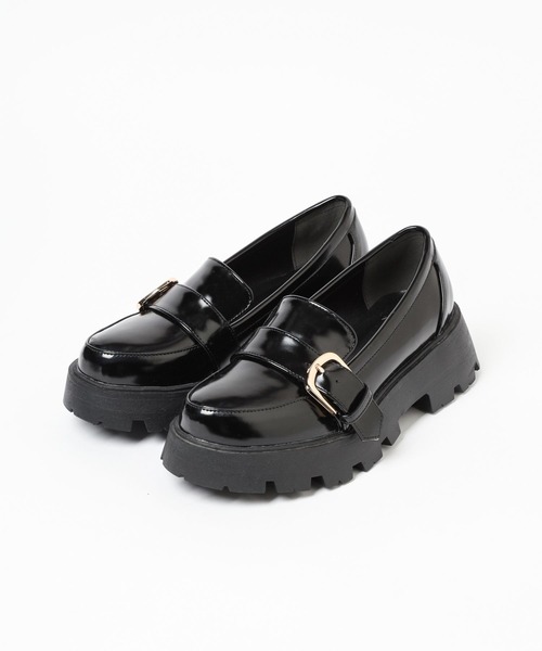 GLOBAL WORK（グローバルワーク）の「モテシャレ厚底ローファー/AND YUA ANY/179977（ローファー・キッズ・ブラック・120cm/130cm/110cm）」の2枚目の写真