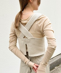 select MOCA by son（セレクトモカバイソン）の「バックスリットリラックスビスチェ（ベスト）」