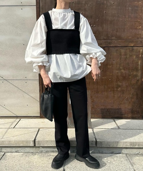 SOMEYA バックスリットショートベスト バックスリットショートベスト YELLOW | iichi 日々の暮らしを心地よく