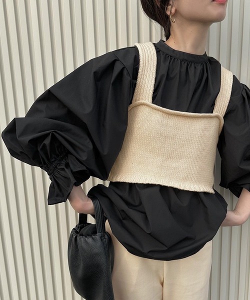 SOMEYA バックスリットショートベスト バックスリットショートベスト YELLOW | iichi 日々の暮らしを心地よく