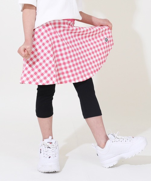 BABYDOLL（ベビードール）の「【プチプラ】7分丈スカッツ  [総柄] 8045K（その他パンツ・キッズ・ホワイト/ストーン/ベージュ/ベビーピンク/ブラック×ホワイト/バイオレット/イエロー×グリーン/ホワイト×ピンク/イエロー/ホワイト系その他2/ホワイト系その他・140cm/100cm/80ｃｍ/110cm/90cm/120cm/130cm/150cm）」の6枚目の写真