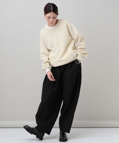 Scye（サイ）の「Curensology(カレンソロジー)/【Scye】パイルウールジャージートップ（ニット/セーター・レディース・アイボリー・FREE）」の3枚目の写真