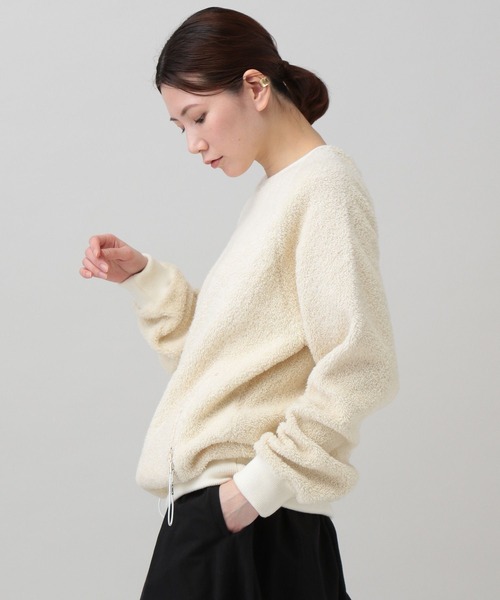 Scye（サイ）の「Curensology(カレンソロジー)/【Scye】パイルウールジャージートップ（ニット/セーター・レディース・アイボリー・FREE）」の5枚目の写真