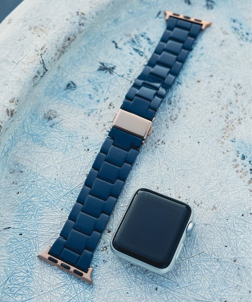 zandy（ズィーアンドワイ）の「zandy ズィーアンドワイ / Apple Watch【樹脂バンド】 アップルウォッチバンド 天然樹脂ベルト /// clear1（デジタル腕時計・メンズ・グリーン/ホワイト/ホワイト系その他2/ブラウン系その他/ブラック/レインボー/パープル/レオパード/クリア/ホワイト系その他/アイボリー/ピンク系その他/ネイビー・M/S）」の22枚目の写真