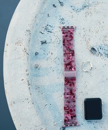 ability（アビリティ）の「zandy ズィーアンドワイ/ Apple Watch 樹脂バンド リンクブレスレット クリア マーブル柄 コマ調整式 アップルウォッチベルト【樹脂バンド】 //// clear1（デジタル腕時計）」