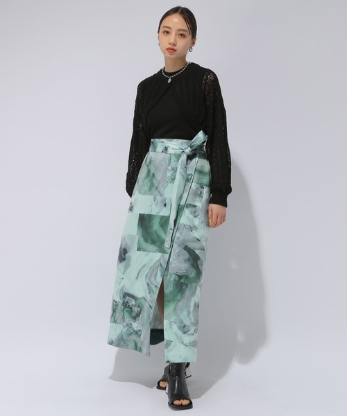 HARE(ハレ)の「2Pスカシアミボレロ*タンクトップ(HARE)(カーディガン/ボレロ・レディース・グリーン/ブラック/グレー・FREE)」の20枚目の写真