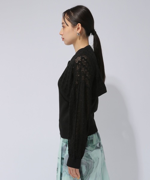HARE(ハレ)の「2Pスカシアミボレロ*タンクトップ(HARE)(カーディガン/ボレロ・レディース・グリーン/ブラック/グレー・FREE)」の17枚目の写真