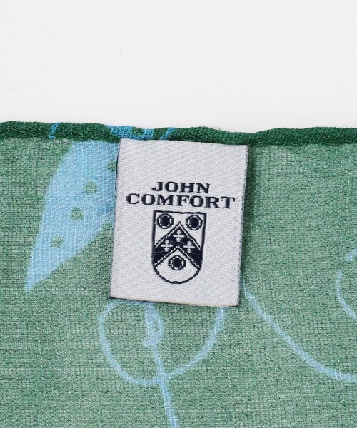 BEAMS F（ビームスエフ）の「JOHN COMFORT / フラワー柄 プリント チーフ（ハンカチ/ハンドタオル・メンズ・ブラック/ブラウン/グリーン・ONE SIZE）」の9枚目の写真