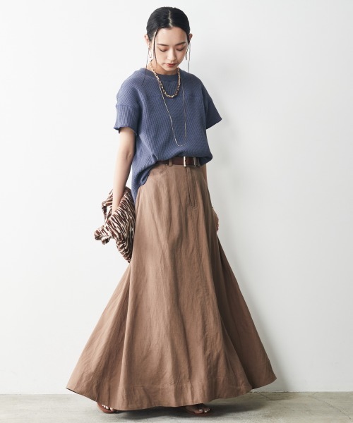 CHIC STYLE（シックスタイル）の「＜大きいサイズ＞綿100％ワッフルフレンチスリーブカットソープルオーバー シックスタイル（Tシャツ/カットソー・レディース・ネイビー/スミクロ/アイボリー・L/LL/3L/4L/5L）」の12枚目の写真