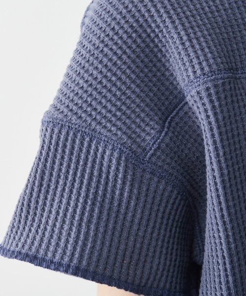 CHIC STYLE（シックスタイル）の「＜大きいサイズ＞綿100％ワッフルフレンチスリーブカットソープルオーバー シックスタイル（Tシャツ/カットソー・レディース・ネイビー/スミクロ/アイボリー・L/LL/3L/4L/5L）」の14枚目の写真