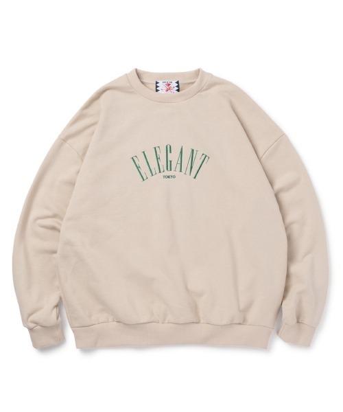 SON OF THE CHEESE（サノバチーズ）の「【SON OF THE CHEESE/サノバチーズ】ELEGANT Crew（スウェット・メンズ・ブラック/グリーン/ベージュ・MEDIUM/LARGE/X-LARGE）」の3枚目の写真