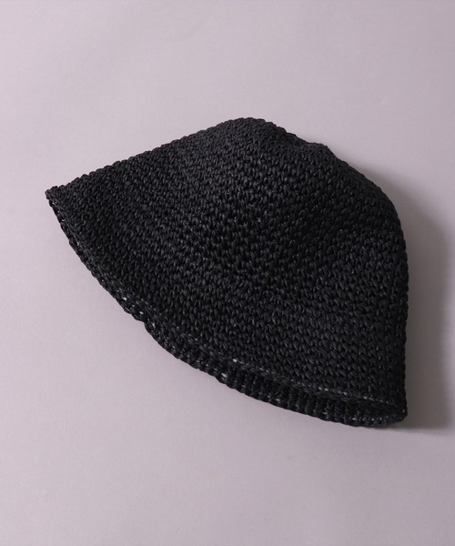 BAYBLO（ベイブロ）の「(CR)【サイズ調節可能】サマー クローシェハット（ハット・レディース・ブラック/ナチュラル/ベージュ・FREE）」の8枚目の写真