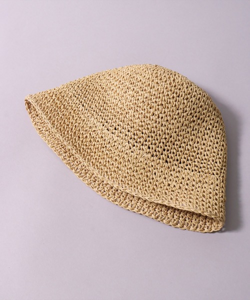 BAYBLO（ベイブロ）の「(CR)【サイズ調節可能】サマー クローシェハット（ハット・レディース・ブラック/ナチュラル/ベージュ・FREE）」の9枚目の写真