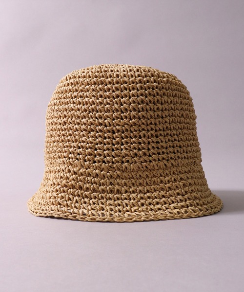BAYBLO（ベイブロ）の「(CR)【サイズ調節可能】サマー クローシェハット（ハット・レディース・ブラック/ナチュラル/ベージュ・FREE）」の13枚目の写真