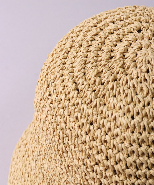 BAYBLO（ベイブロ）の「(CR)【サイズ調節可能】サマー クローシェハット（ハット・レディース・ブラック/ナチュラル/ベージュ・FREE）」の17枚目の写真