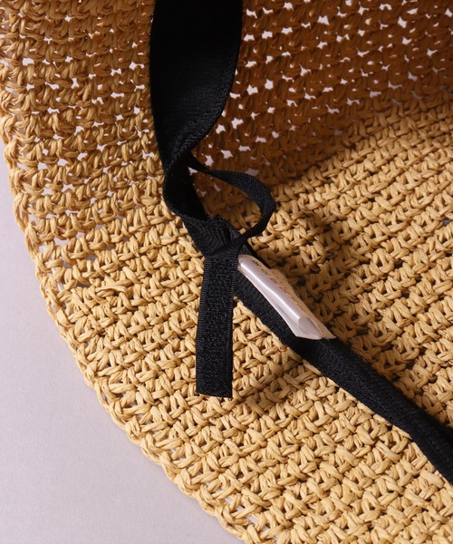 BAYBLO（ベイブロ）の「(CR)【サイズ調節可能】サマー クローシェハット（ハット・レディース・ブラック/ナチュラル/ベージュ・FREE）」の19枚目の写真