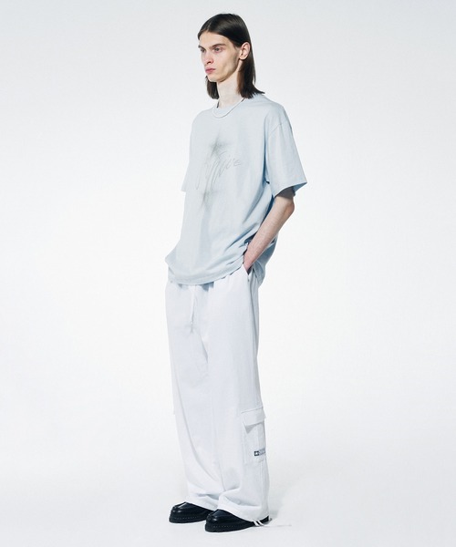 SCULPTOR（スカルプター）の「Linen Cargo Jogger Pants/リネンカーゴジョガーパンツ（カーゴパンツ・レディース・ブラック/ホワイト/ブルー系その他・MEDIUM/LARGE）」の7枚目の写真