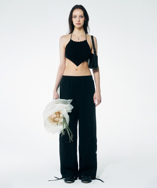 SCULPTOR（スカルプター）の「Linen Cargo Jogger Pants/リネンカーゴジョガーパンツ（カーゴパンツ・レディース・ブラック/ホワイト/ブルー系その他・MEDIUM/LARGE）」の18枚目の写真