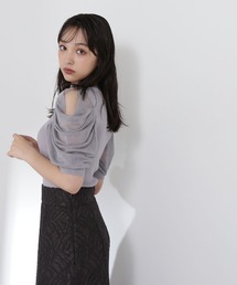 NATURAL BEAUTY BASIC | ◇【美人百貨6月号掲載】ドレープスリーブスリットニット(ニット/セーター)